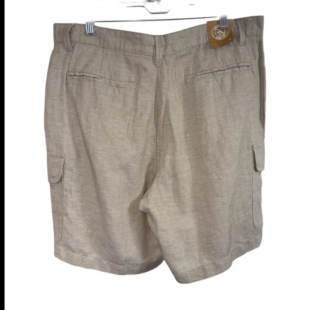 Panama Jack Men’s Linen Blend Cargo Shorts Size 36 Beige NWT